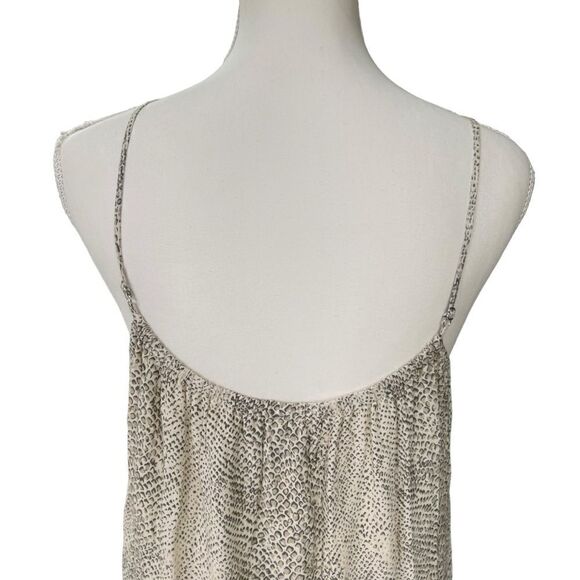 Rails Adora Snake Print Cream Tiered Midi Dress Size Small - Picture 5 of 10